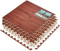 Sorbus Wood Grain Floor Tiles Foam Mat EVA Interlocking Mats Tile 3/8-Inch by Sorbus