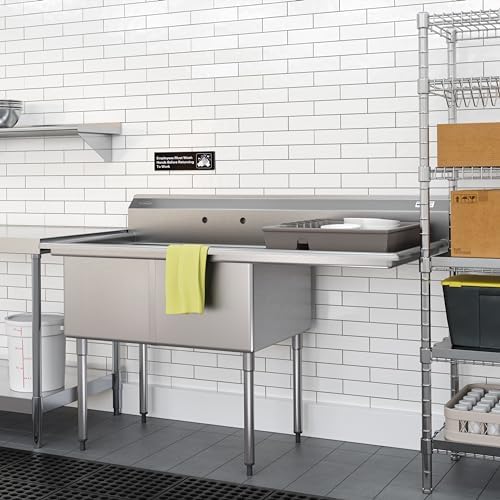 KoolMore 63 in. 18-Gauge 2-Compartment Commercial Sink - Image 5