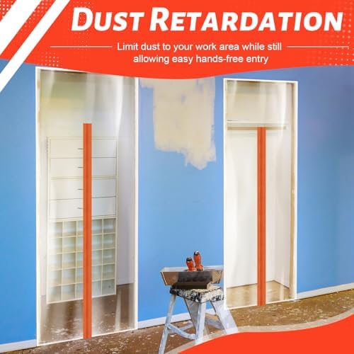 Tigeen 4 Roll Heavy Duty Zipper Door Dust Barriers 7 ft x 16 Inch - Image 5
