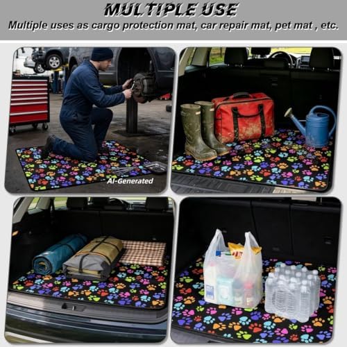 ELEQIN Trunk Mats for Cars SUV Sedan Truck Non Slip Backing Heavy Duty Cargo - Image 3