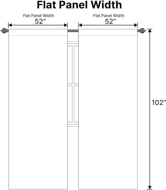 H.VERSAILTEX Back Tab White Curtains 102 Inch Long - Image 6