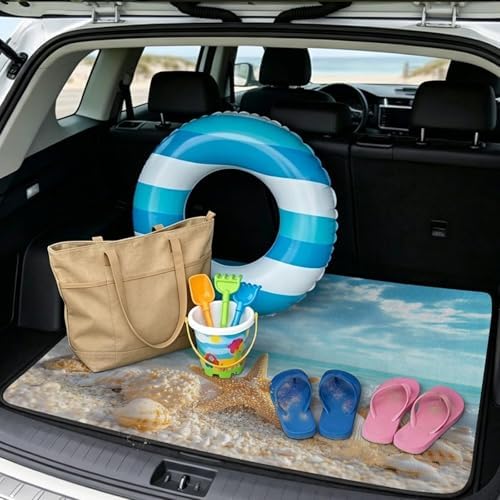 Starfish Beach Heavy Duty Cargo Mat Racing Trunk Mat Universal Waterproof Cargo - Image 2