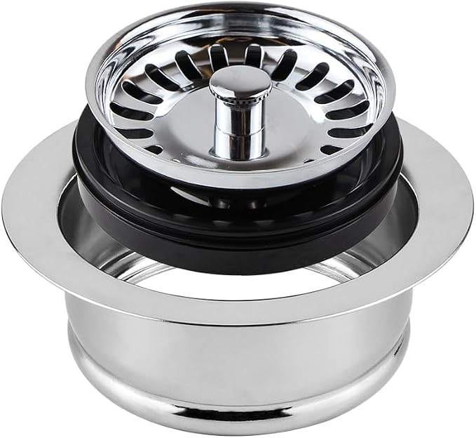 ZM Garbage Disposal Strainer and Stopper Combo, 3.5" Sink Drain, SUS 304 Steel by ZHUOMINPIPINGSANITARYWARE