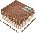 Sorbus Interlocking Wood Grain Foam Floor Tiles by Sorbus