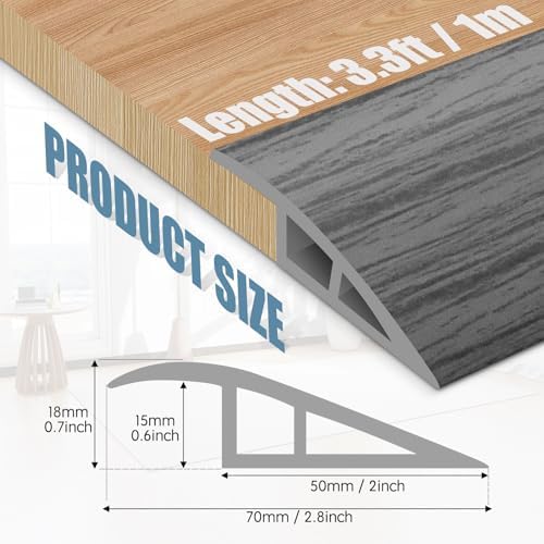 Floor Transition Strip Door Threshold 39" Floor Transition Reducer Trim on The - Image 2