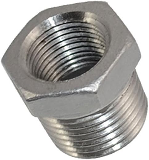 1/2" Male NPT to 1/4" Female NPT Female Reducing/Reducer Bushing Pipe Fitting - Image 2