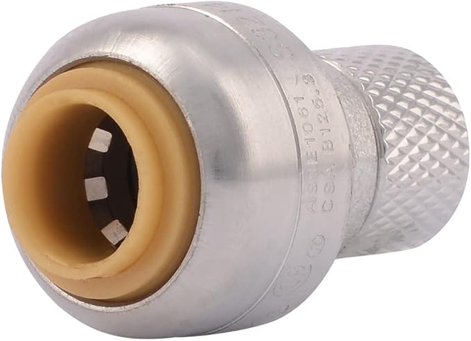 SharkBite 1/4 Inch x 1/4 Inch Compression Stop Valve Connector, Push to Connect - Image 3