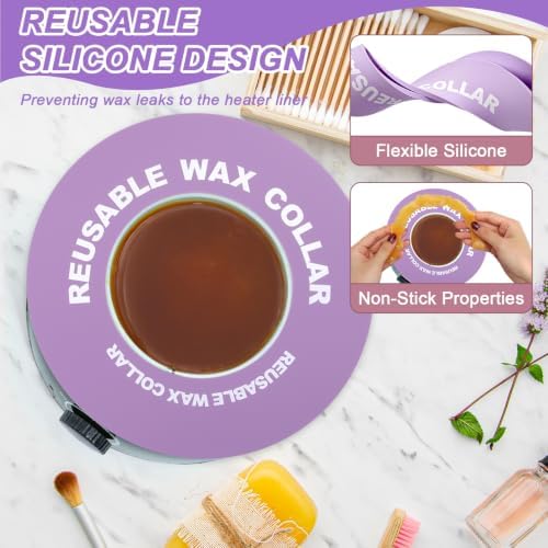 2 PCS Purple Reusable Silicone Wax Collars Fits Most 14-16 Oz - Image 3