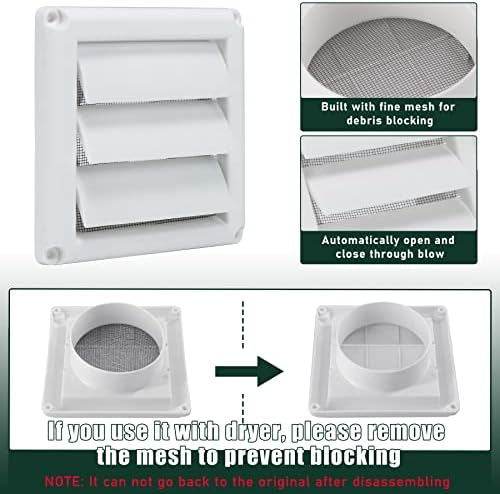 Flehomo Dryer Vent Window Kit, Include Dryer Vent Cover - Image 3