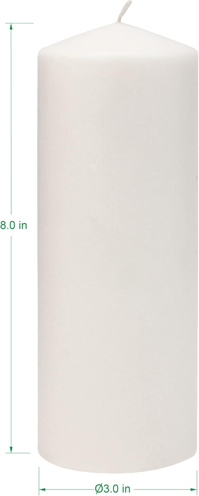 Stonebriar Unscented White Tall Pillar Candles, 80 Hour Burning Candle Pillars - Image 6