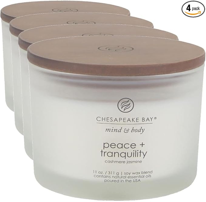 Chesapeake Bay Candle Scented Candle Peace + Tranquility 3-Wick Coffee Table Jar by ChesapeakeBayFragrance