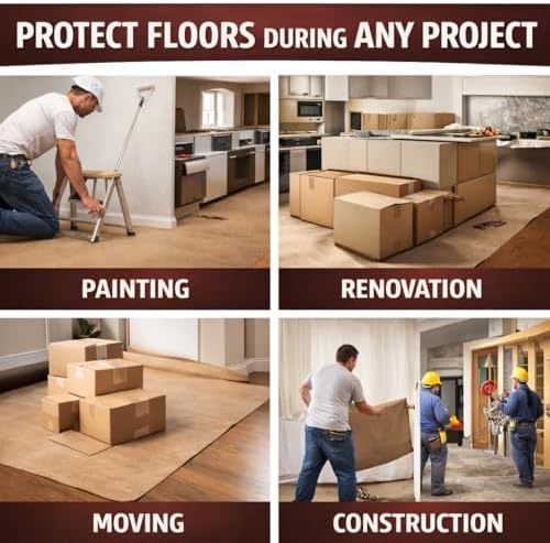 Brown Rosin Floor Protection Paper Roll 36 Inch x 166 Feet Heavy Duty Builder - Image 4