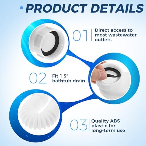 Bathtub Shower Drain Pipe, Low Profile Flat 1 1/2 p Trap Kit - Image 3