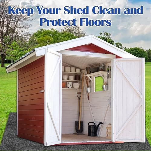 Ogrmar 10x10 FT Outdoor Storage Shed Mat Waterproof Tent Floor Mat Gray - Image 6