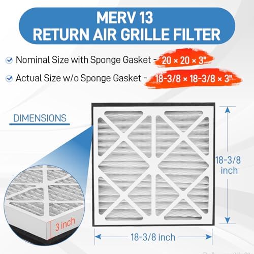 20x20x3 MERV 13 Pleated Air Filter Compatible - Image 4