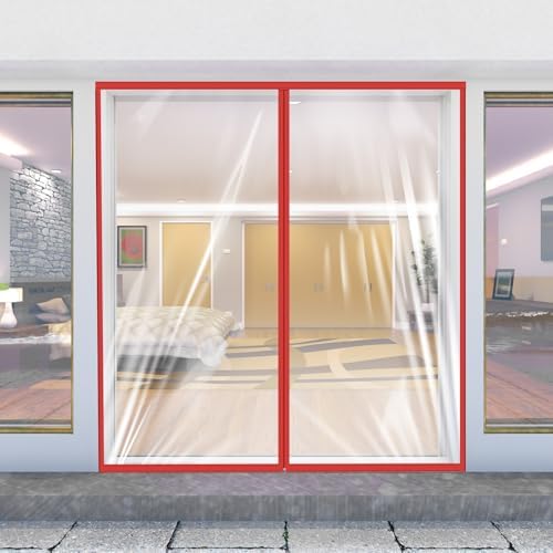 Amylove 72 x 80 Inch Dust Barrier Door, Double Sided Zipper, 6 x 6.7 ft - Image 7