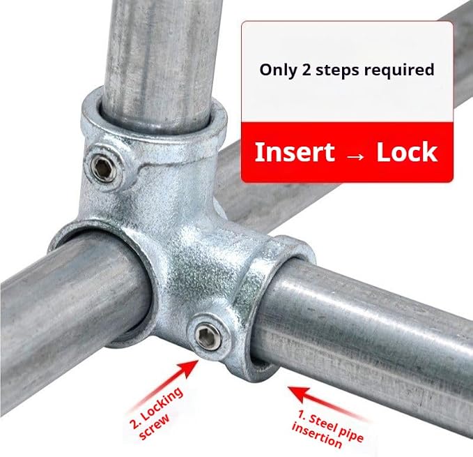 4 Pcs Single Swivel Socket, Adjustable Structural Pipe Fittings 1 Inch OD Steel - Image 5