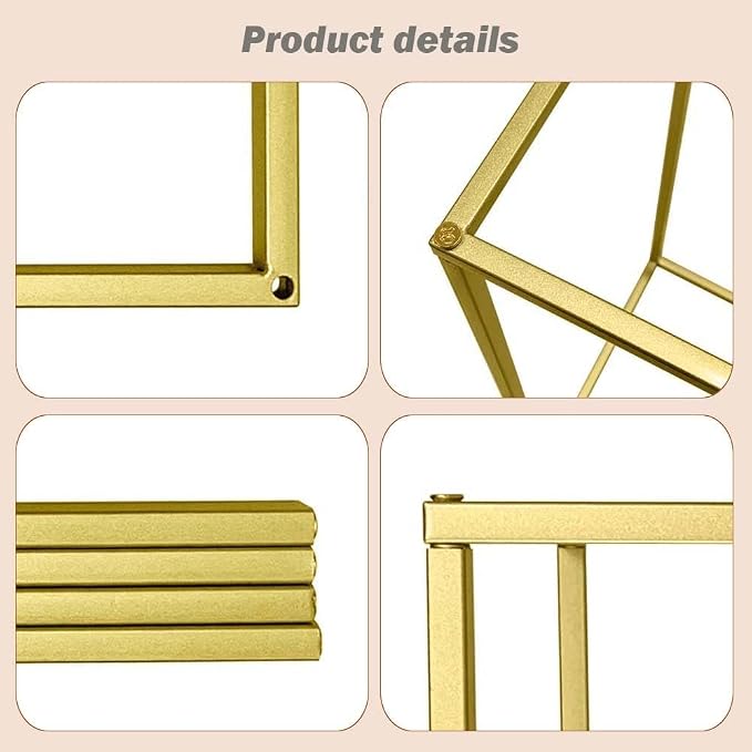 23.6inch 12 pcs Column Vases Gold Centerpieces - Image 5