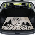 Compass Mountain Camping Trunk Mat 29"x39" by Mintulipy