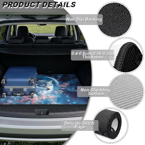 Wolf Cherry Blossom Trunk Mat for Car Snow Gear Trunk Mat Universal Waterproof - Image 6