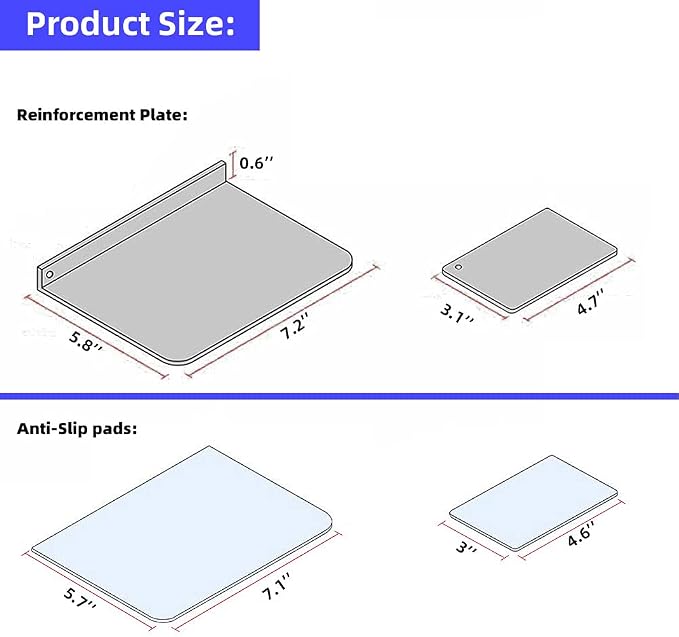 Steel Monitor Mount Reinforcement Plate Fits Most Monitor Desk Mount | - Image 3