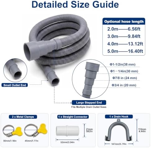 16 FT Washing Machine Drain Hose Extension Kit - Image 5
