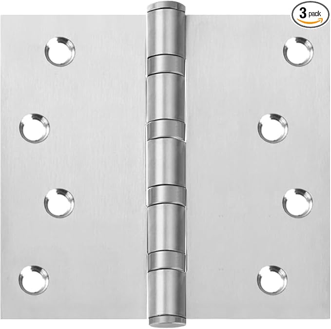VOLUKA 3 Pack Stainless Steel 4'' Door Hinges by VOLUKA