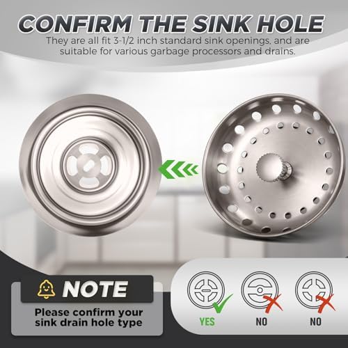 4 Pcs Brushed Silver Kitchen Sink Accessories Garbage Disposal Splash Guards - Image 5