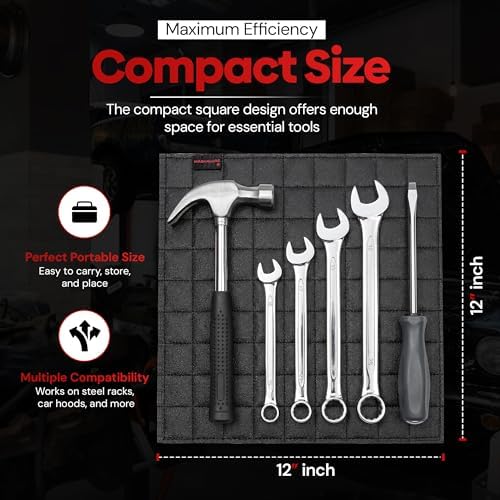 Magnetic Tool Mat, Double-Sided Magnetic Tool Holder Pad - Image 6