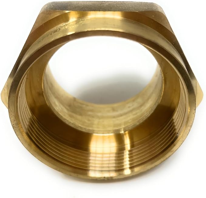 Cascada Lead-Free 2 1/2" G Thread Female to NPT Male Adapter | Brass Pipe - Image 5