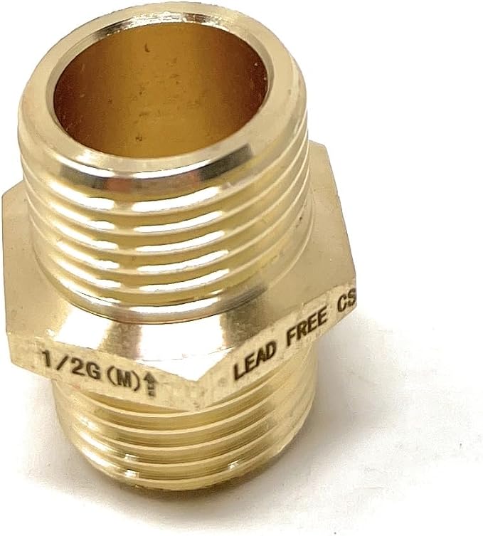 Cascada 1/2" G Thread Male to 1/2" NPT Thread Male Pipe Fitting Adapter - Image 7