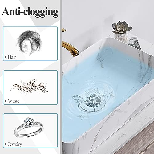 WiseWater 2-Pack Grid Bathroom Sink Drain Assembly - Image 5