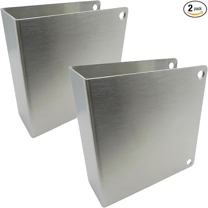1-3/4" Stainless Steel Door Reinforcement Plate MP9492, 2 Pack | Stainless by Unknown