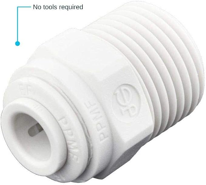 John Guest 1/4 Inch OD x 3/8 Inch NPT Straight Connector, Push to Connect - Image 6
