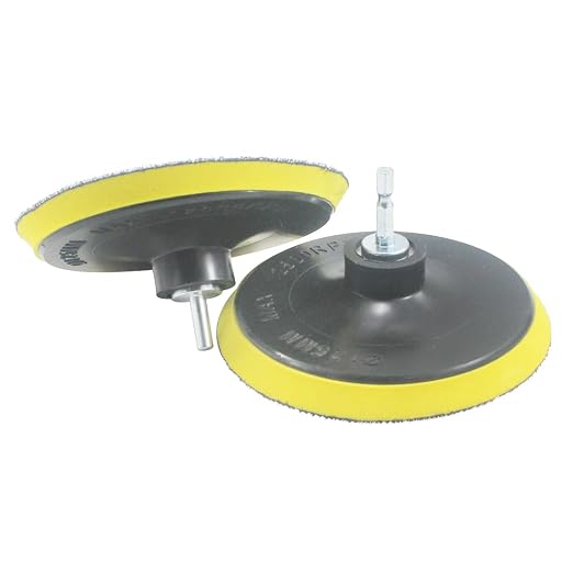 6" Backing Plates & 1/4" Connecting Rod Hex Shank | 5/8"-11 Thread, Hook & Loop by JUNLIXN