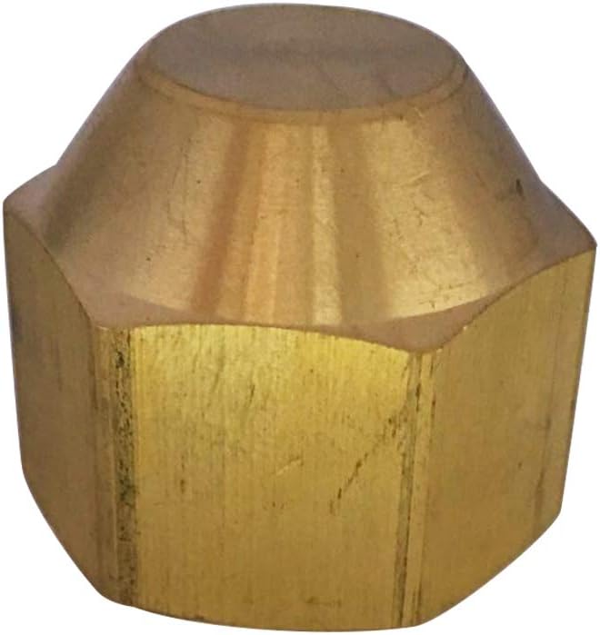 Brass Flare Cap, SAE 45 Degree Flared Tube Fitting - Image 6
