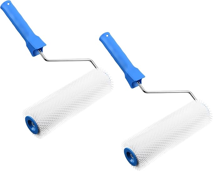 2PCS 9 inchFloor Self Leveling Screed Spiked Roller, Epoxy Roller by Unknown