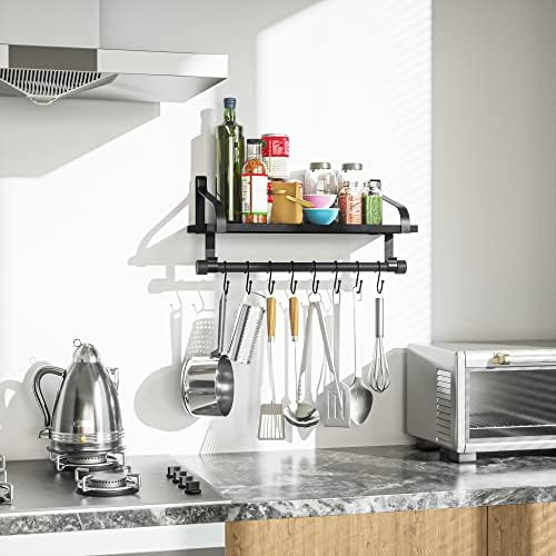 Love-KANKEI 17.3" Floating Wall Shelf Solid Wood/Bracket, Coffee Bar - Image 4