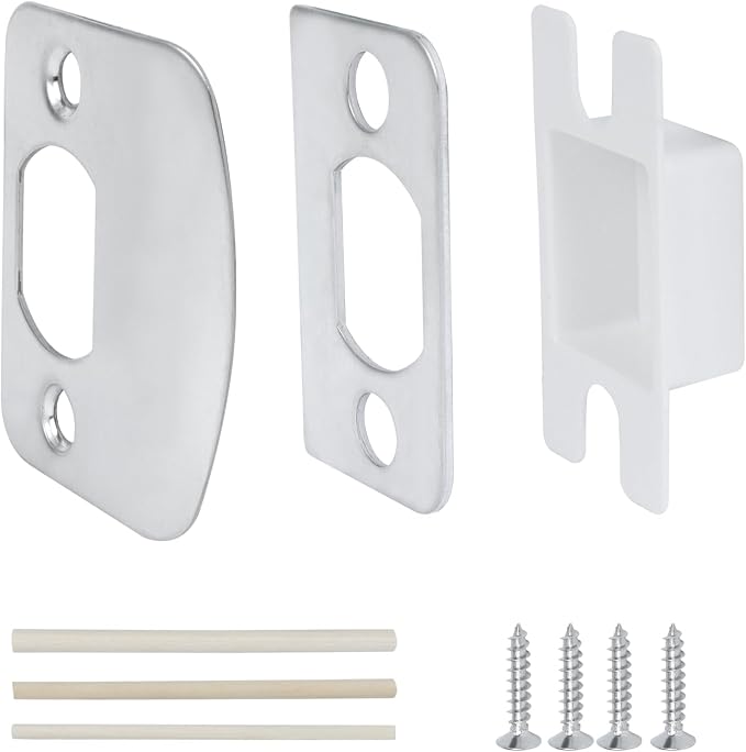 Door Strike Plate Repair Kit, Steel by HARSKIYER