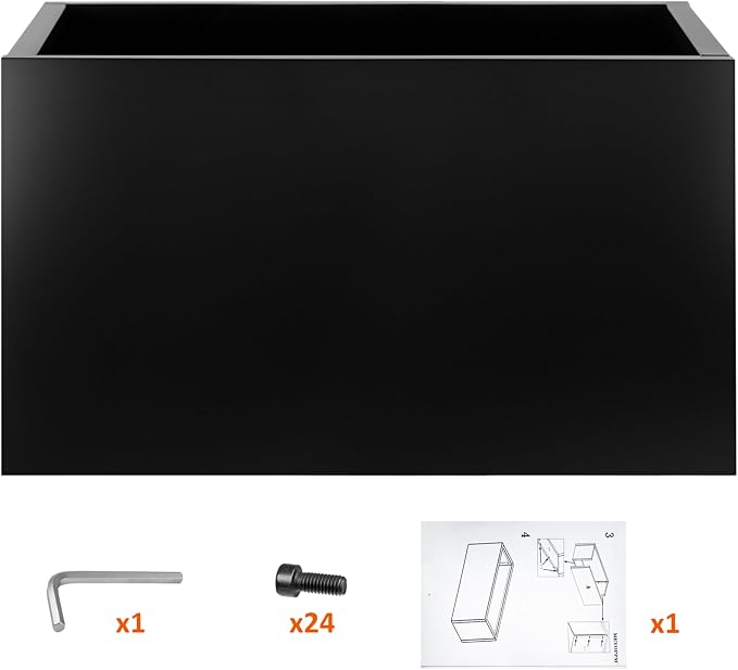 40"x16"x24" Steel Planter Box, Metal Large Rectangular Planter | Long Planter - Image 3