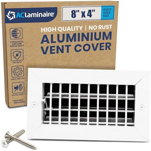 8" x 4" Duct Hole Adjustable Vent Cover by ACLAMINAIRE