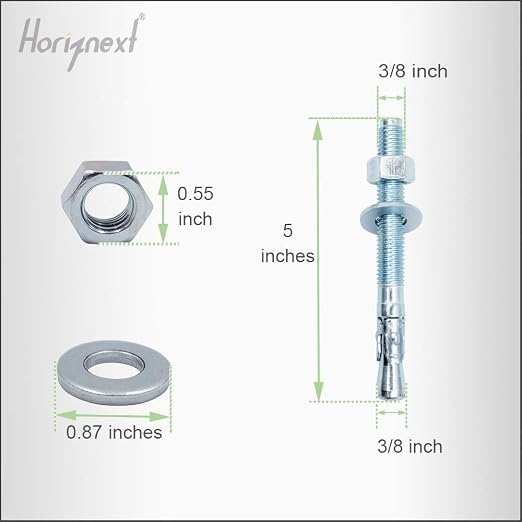 3/8 Concrete Anchors, 3/8 Wedge Anchors Bolts, equipment bases, and shop - Image 2