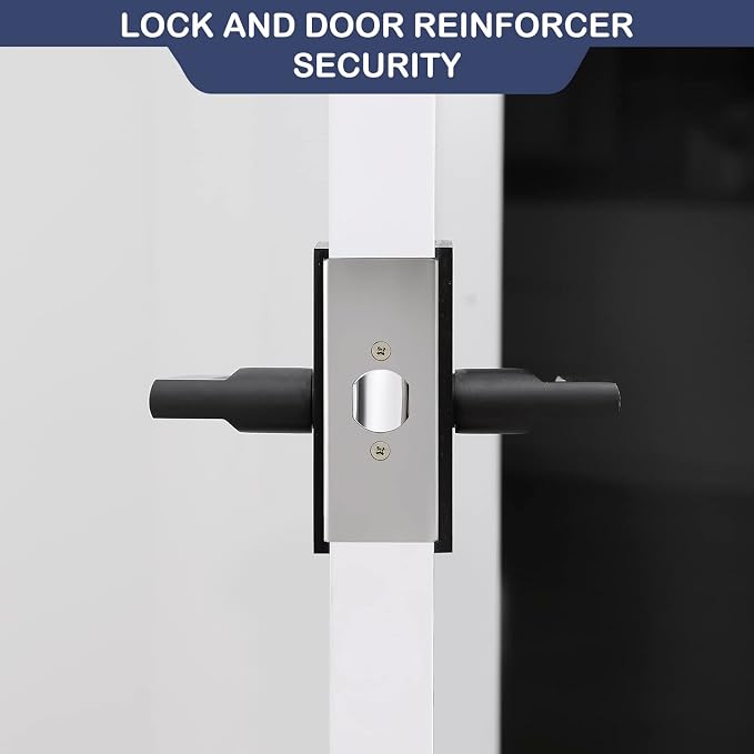 Door Reinforcement Plate, Stainless Steel, Fits 1-3/8" Doors, 2-3/8" Backset - Image 3