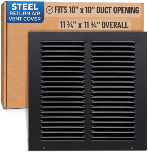 Fits 10x10 Duct Opening | Steel Return Air Grille by Handua | Vent Cover Grill by Handua