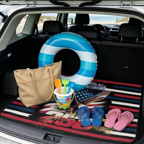 ELEQIN Trunk Mats for SUV Sedan Truck 250th Anniversary Car Cargo Liner Non - Image 2