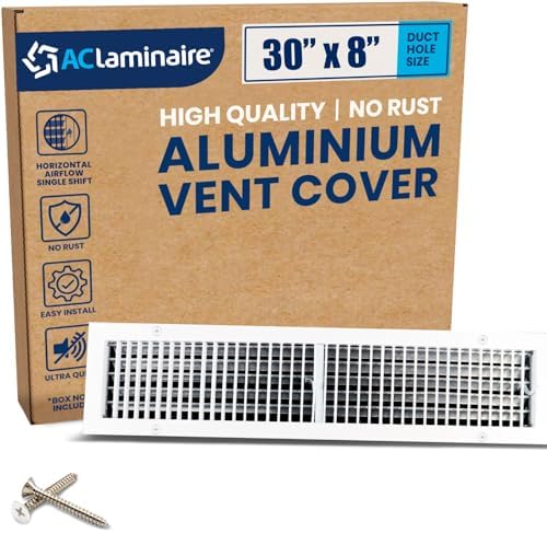 30 x 8 Duct Hole Adjustable Vent Cover by ACLAMINAIRE