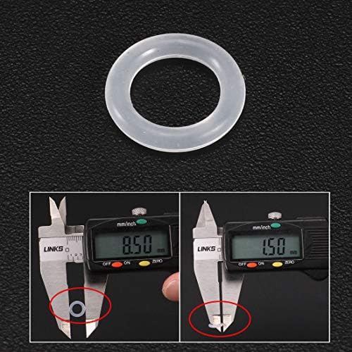 uxcell Silicone O-Rings, 8.5mm OD 5.5mm ID 1.5mm Width VMQ Seal Gasket - Image 3