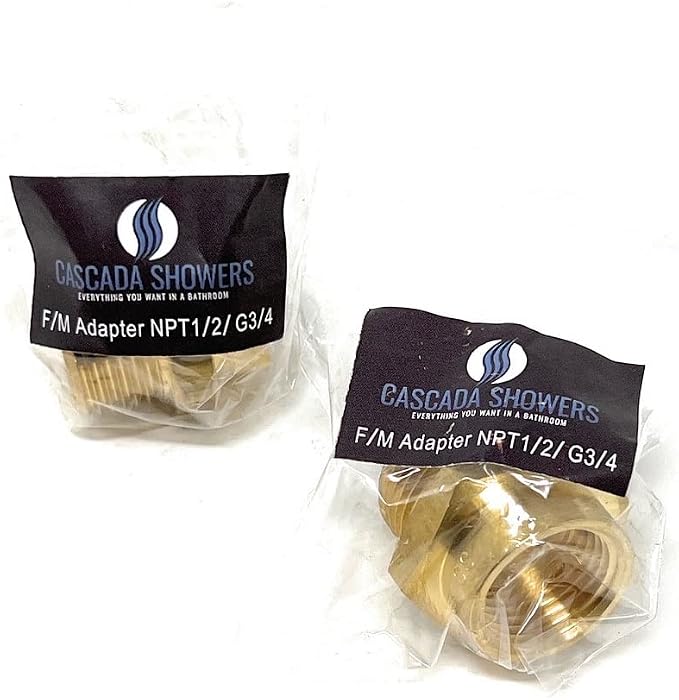 Cascada Lead-Free Brass Adapter, G Thread British BSPP Male to NPT Female) - Image 2