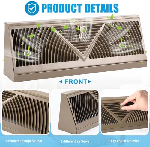 Yaocom 2 Pack Baseboard Register Vent 15 Inch Air Vent Covers - Image 3