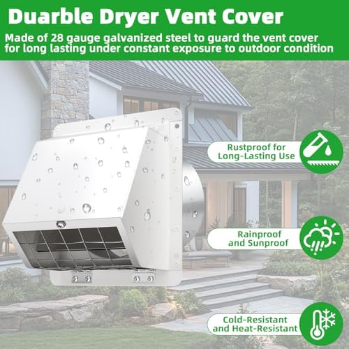 Dryer Vent Cover Outside 5 Inch, Dryer Vent Cover - Image 5